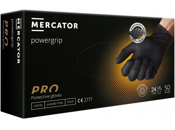 Ideall Nitrile Moto PowerGrip black нітрилові 50 штук/25 пар Ультра міцні