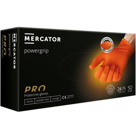 Ideall Nitrile Moto PowerGrip orange нітрилові 50 штук/25 пар Ультра міцні