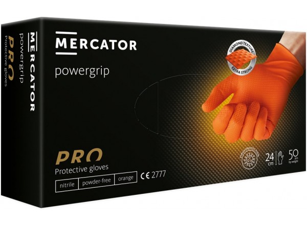 Ideall Nitrile Moto PowerGrip orange нітрилові 50 штук/25 пар Ультра міцні