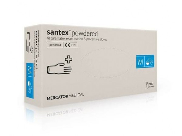 Рукавички Santex 100 шт. рукавички латексні опудрені